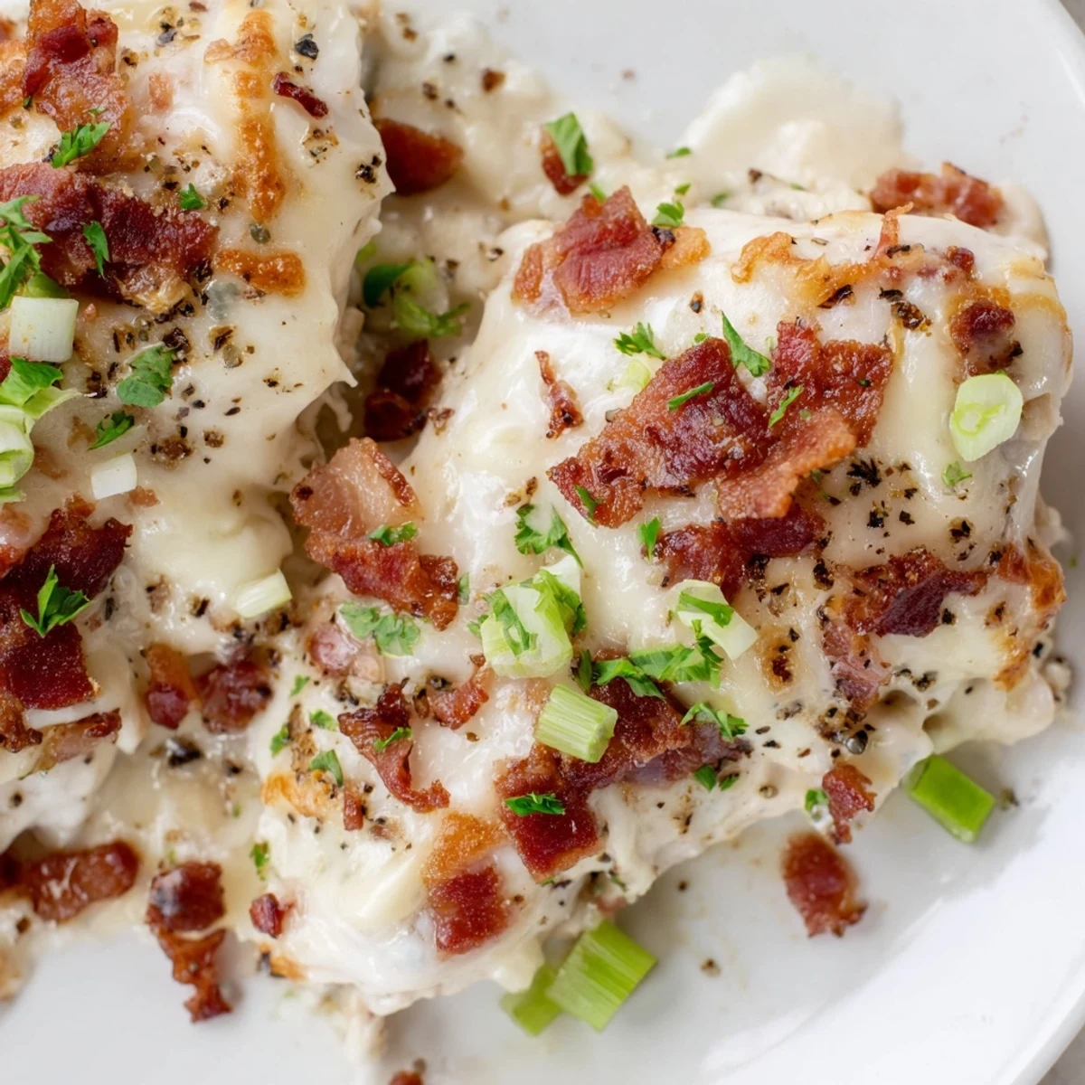 Creamy Crockpot Million Dollar Chicken slow-cooked to tender perfection with golden cheese topping