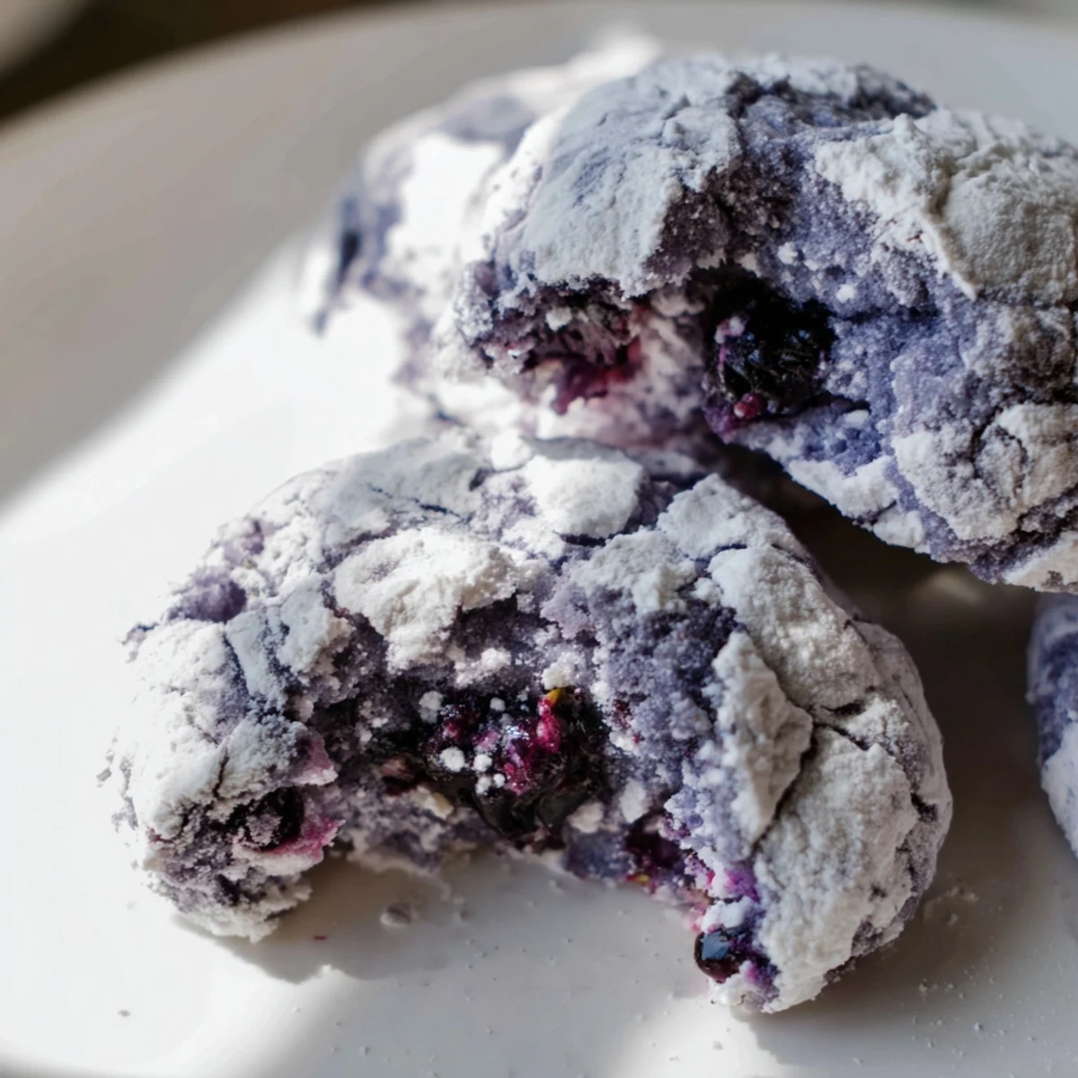 Blueberry Crinkle Cookies