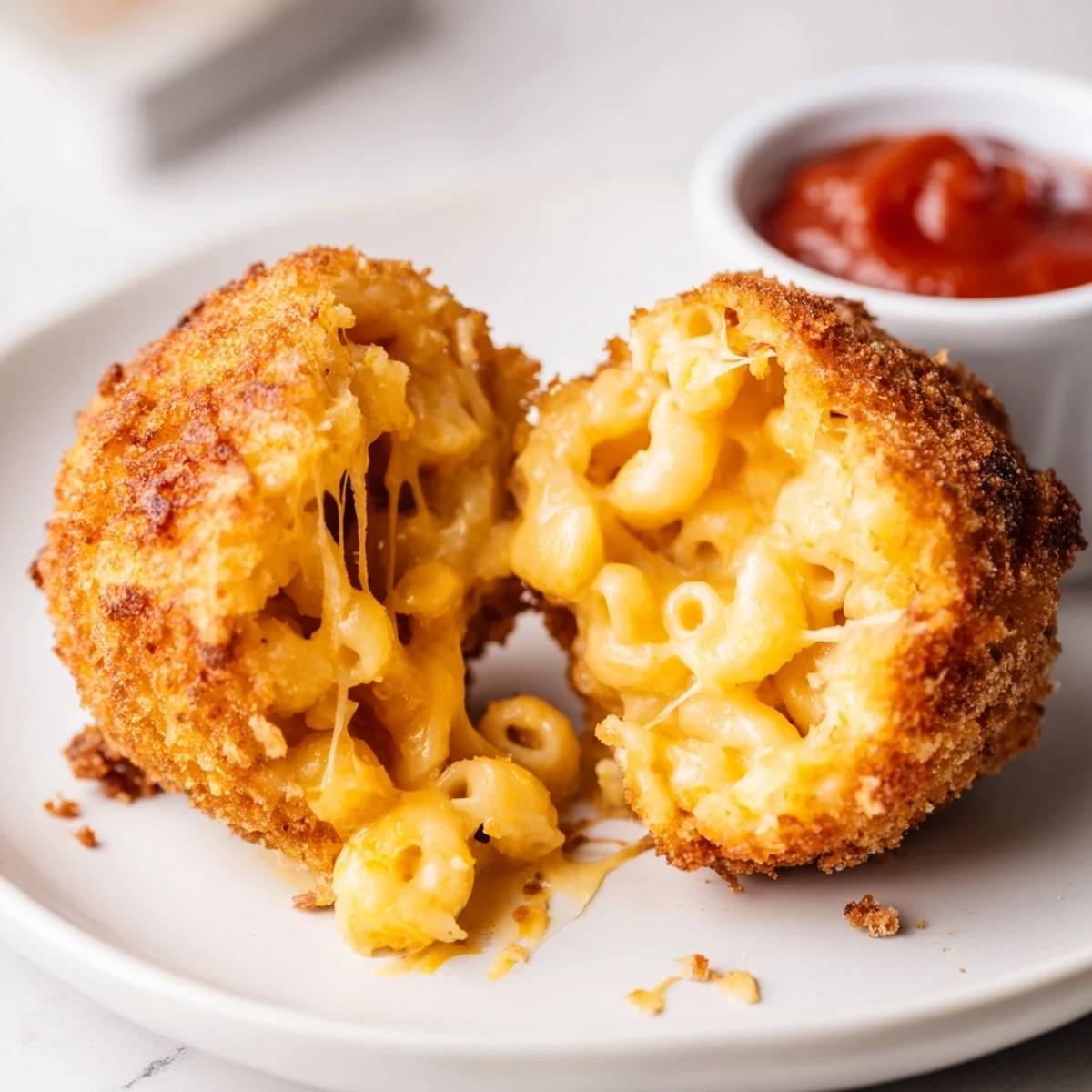 Party platter with Fried Mac And Cheese Bites served alongside ranch and scallions
