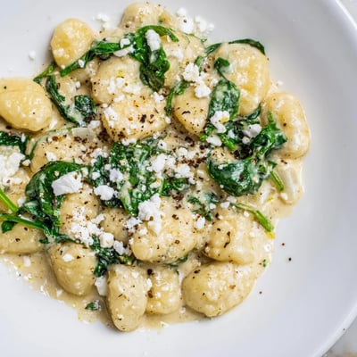 Creamy Gnocchi With Spinach And Feta