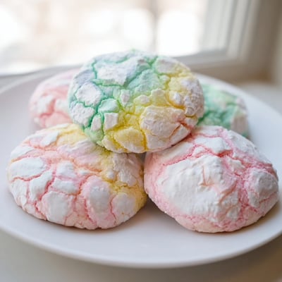 Pastel Crinkle Cookies