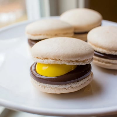 Cadbury Egg Macarons