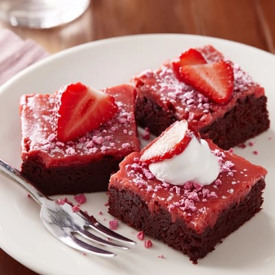 Fudgy Strawberry Brownies
