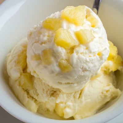 Creamy Pineapple Ice Cream Delight